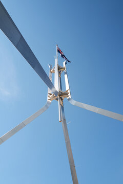 Australian National Flag above Parliament House