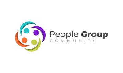 People team group logo vector design