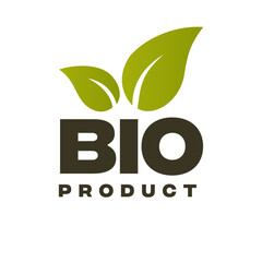 Organic food label. Natural meal fresh products logo. Ecology farm bio food vector premium badges stock illustration