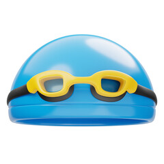 Swimming Cap 3D Icon