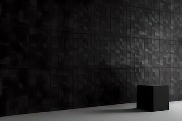 black and white room with light Generative AI