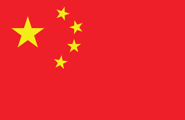 China flag . national flag of China vector isolated on white background