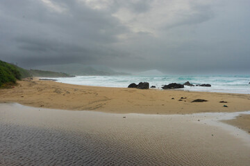 台風過ぎた翌日の奄美の海の景色