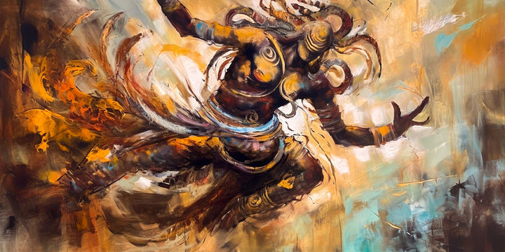 Shiva is one of the most important Hindu deities. He is often depicted dancing in a trance-like state called Tandava. The dance symbolizes the continuous cycle of creation, preservation  