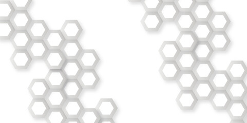 3d Background with hexagons. Abstract background with lines . white texture background. hexagon abstract background. Surface polygon pattern with glowing hexagon paper texture and futuristic business.