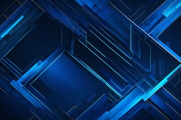 Obraz premium abstract blue background with squares and lines 