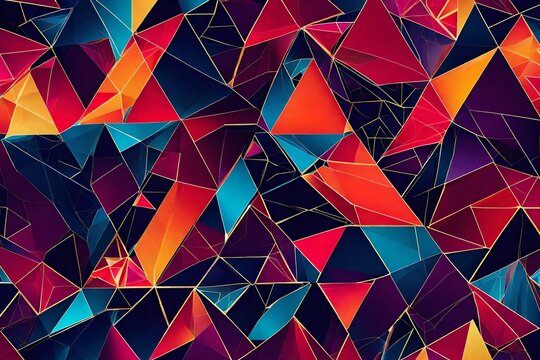 abstract geometric background with seamless pattern - Generative AI