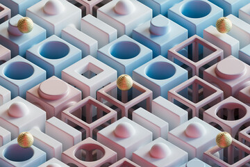 geometrical objects and golden spheres