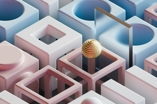 geometrical abstract3d render