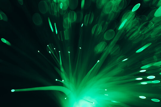 Abstract ethereal green explosion