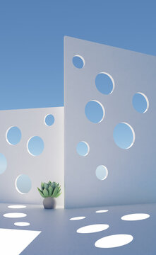 White wall and ball
