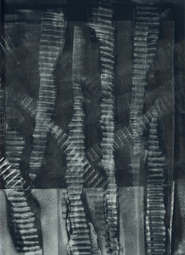 Grow, a mono print which resembles plant growth 