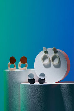 Beautiful of a kind Handmade Polymer Clay Statement Earrings