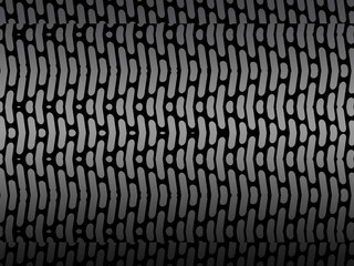 Black metal texture steel background. Perforated metal sheet.