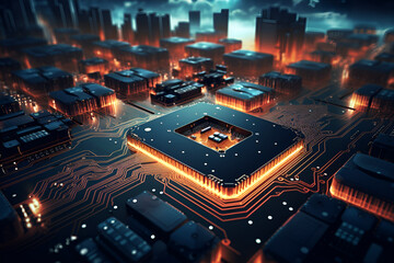 Computer circuit board or motherboard.