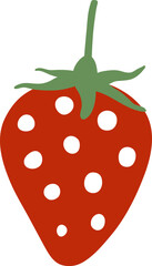 Cute fresh strawberry isolated on background.Design for print screen backdrop, Fabric and tile wallpaper. Cartoon fruits vector hand drawing