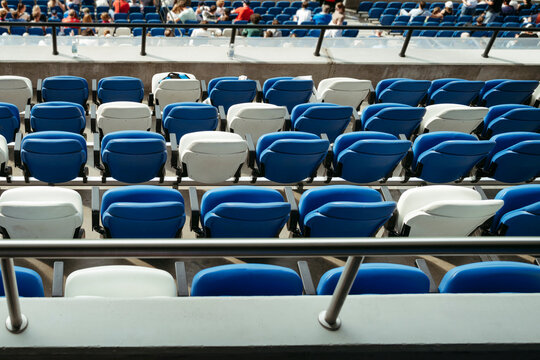 Spectator seats at stadium.