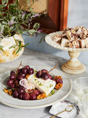 Baked Feta with Roasted Grapes