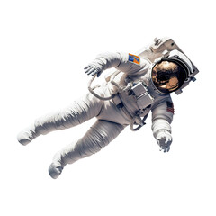 Astronaut in space isolated on transparent background