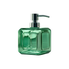 Glass perfume bottle isolated on transparent background
