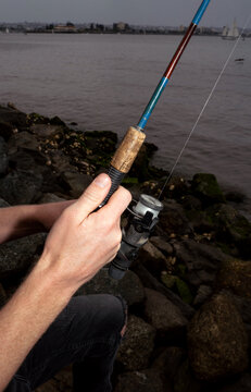 Night Fishing on the Shore 