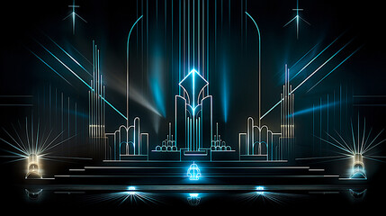 Abstract art deco urban background 