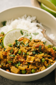 Keema Beef Curry Detail Closeup