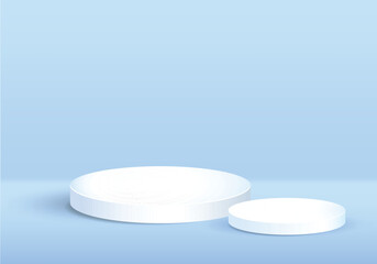 3d background products display podium with Pastel light blue  background . background vector 3d rendering with podium.