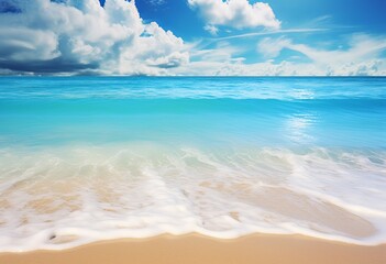Obraz premium sunny beach scene with an ocean