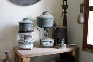 Old and antique items are sold at a flea market in Israel.