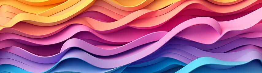 Fototapeta premium color gradient expressive papercut layer wallpaper