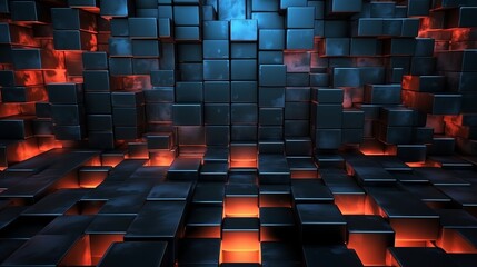 Obraz premium geometrically correct science fiction background