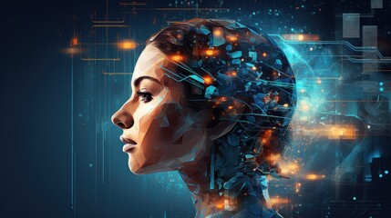 AI Guardian Angels: AI-driven algorithms monitoring and ensuring the mental well-being of individuals, conveying the supportive role of technology | generative ai