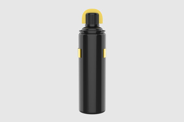 Glossy Fire Extinguisher Spray Mockup Isolated On White Background. 3d illustration