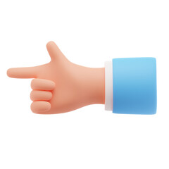 Left direction finger hand gesture
