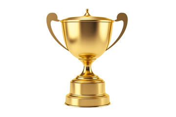 Isolated Gold Trophy Cup for First Place Generative Ai