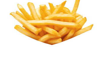 Isolated French Fried Chips on transparent Background, Generative Ai