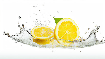 fresh lemon water on the surface isolated Healthy Dietary