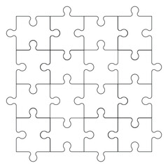 puzzle pieces icons, logo in vector file