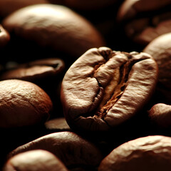 Nahaufnahme von Kaffeebohnen 