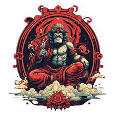 Obraz premium Discover the untamed beauty of the animal kingdom through this AI-generated monkey masterpiece.