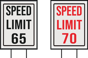 speed limit road signs