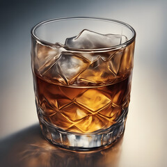 Whiskey im Glas vor einem dunklen Hintergrund