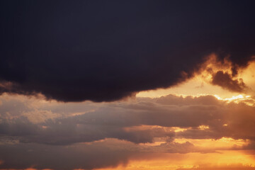 Evening sky transformed into a canvas of darkness as the sun disappeared from view.