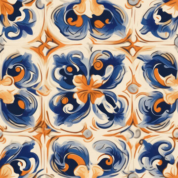 Seamless ethnic ornate pattern.