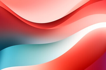 abstract red and blue background with smooth lines, 3d illustration