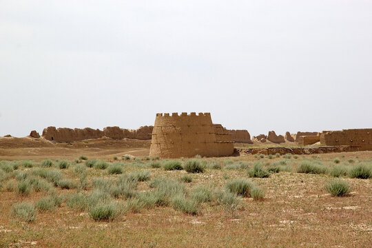 Ruins of Sauran, the ancient city located 43 kilometres from the city of Turkistan in Southern Kazakhstan