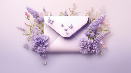 Lavender envelope   realistic style