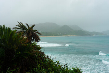 台風通過翌日の奄美の海。