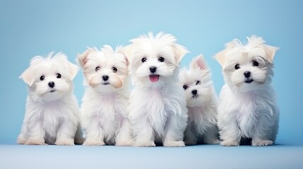 portrait collection of adorable puppies